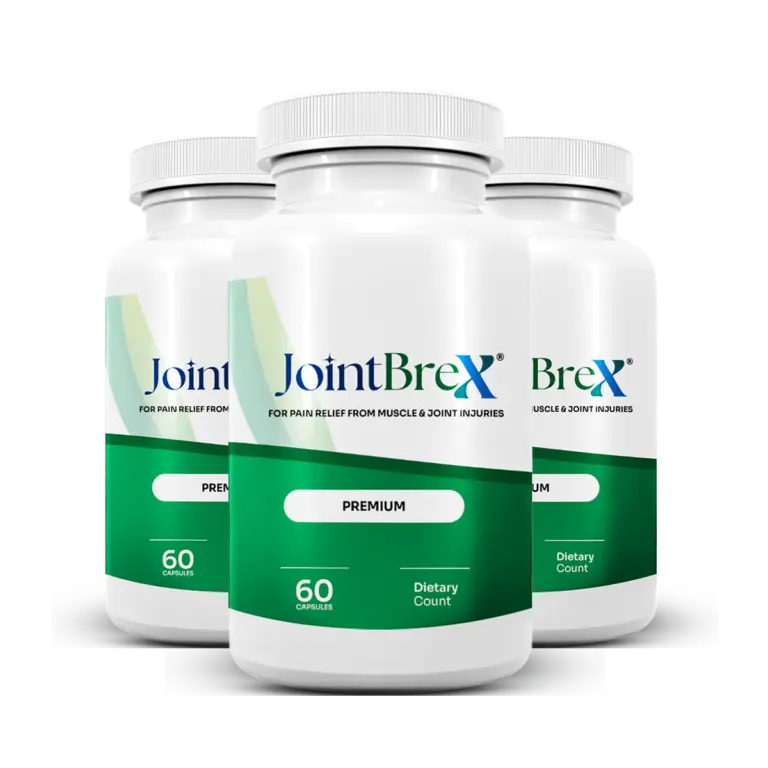 Three bottles of JointBrex joint support supplement